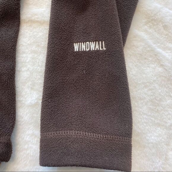 The North Face Brown Hooded Fleece Windwall Jacket Size Small - Picture 9 of 14